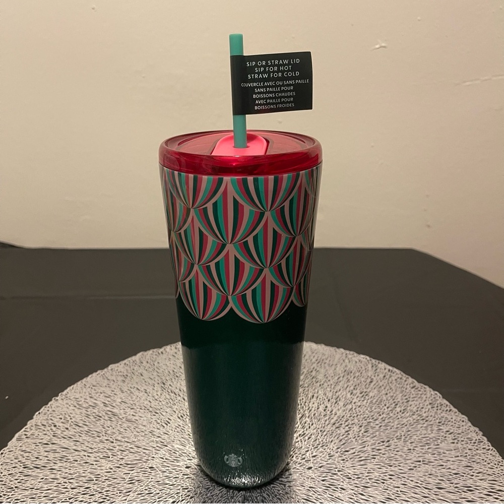 Colorful Tumbler with Straw